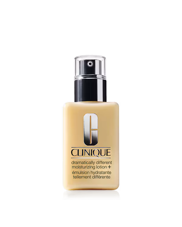 Dramatically Different Moisturizing Lotion+, Dermatologist-developed lotion is Clinique’s #1 face moisturiser. Silky, fast-absorbing moisturising lotion with pure urea and pure glycerin rapidly strengthens the skin barrier.