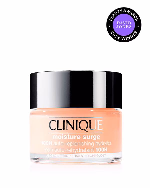 Moisture Surge™ 100H Auto-Replenishing Hydrator, Refreshing oil-free face moisturiser with aloe bioferment and hyaluronic acid delivers instant hydration that soothes in 3 seconds.